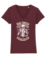 Skull MMA Fighter Tricou mânecă scurtă guler V Damă Evoker