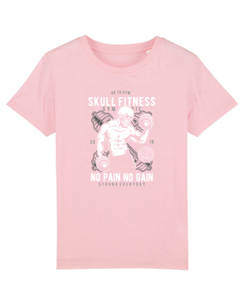 Skull Fitness Gym Cotton Pink