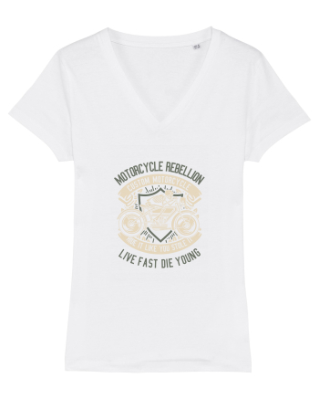 Rebel Skull Rider White