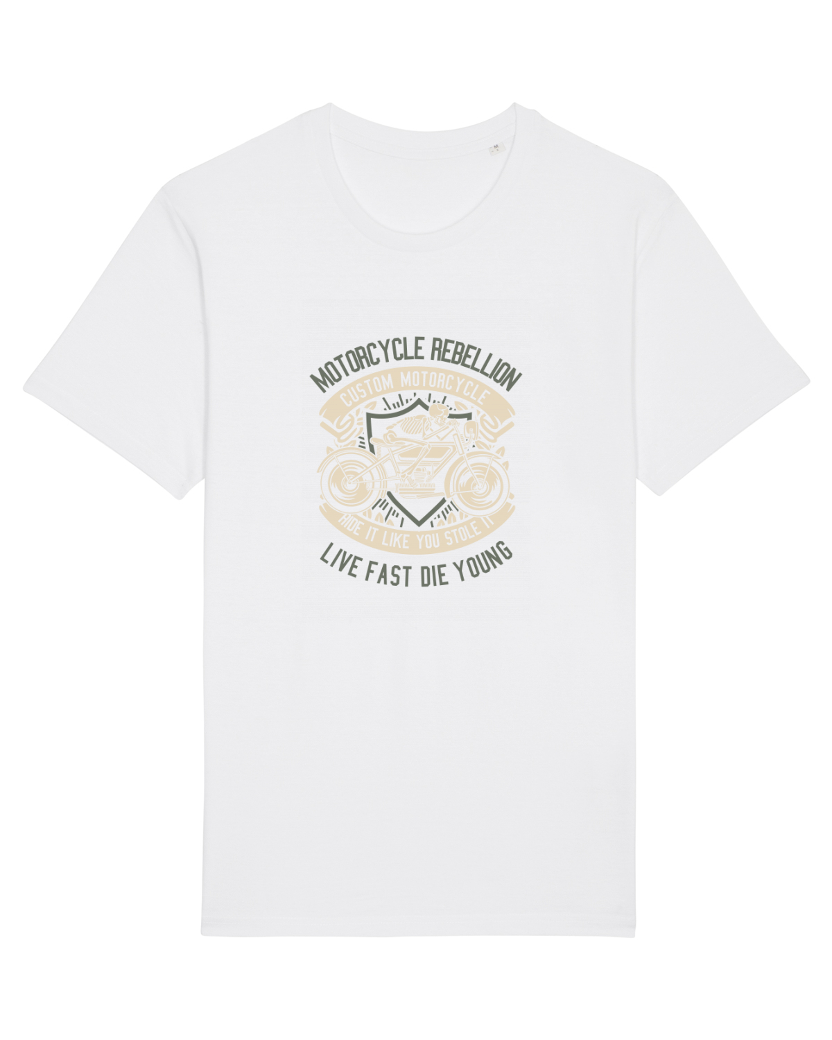 Tricou mânecă scurtă Unisex Rocker White