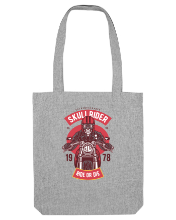 Skull Biker Red Heather Grey