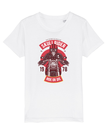 Skull Biker Red White