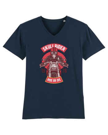 Skull Biker Red French Navy