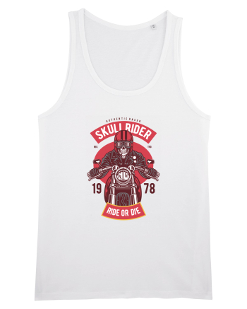 Skull Biker Red White