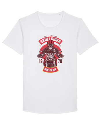 Skull Biker Red White