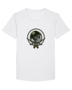 Skull Soldier Weapon Tricou mânecă scurtă guler larg Bărbat Skater