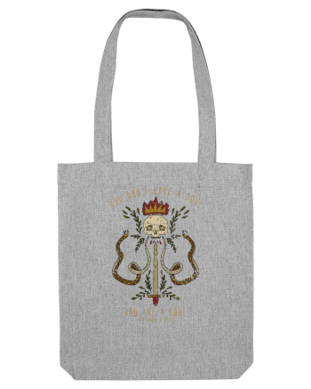 Skull Crown Sword Heather Grey