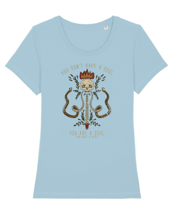 Skull Crown Sword Sky Blue