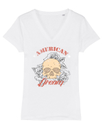 American Dream Skull Tricou mânecă scurtă guler V Damă Evoker