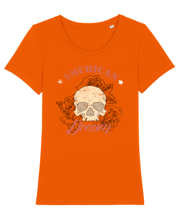 American Dream Skull Bright Orange