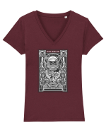 Space Skulls Rebel Tricou mânecă scurtă guler V Damă Evoker
