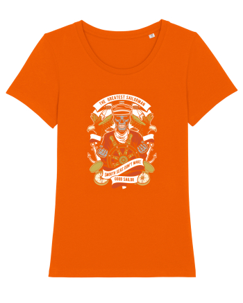 Sailor Skull Red Bright Orange