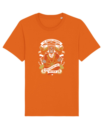 Sailor Skull Red Bright Orange