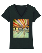 Anglia Londra Tricou mânecă scurtă guler V Damă Evoker