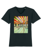 Anglia Londra Tricou mânecă scurtă guler V Bărbat Presenter