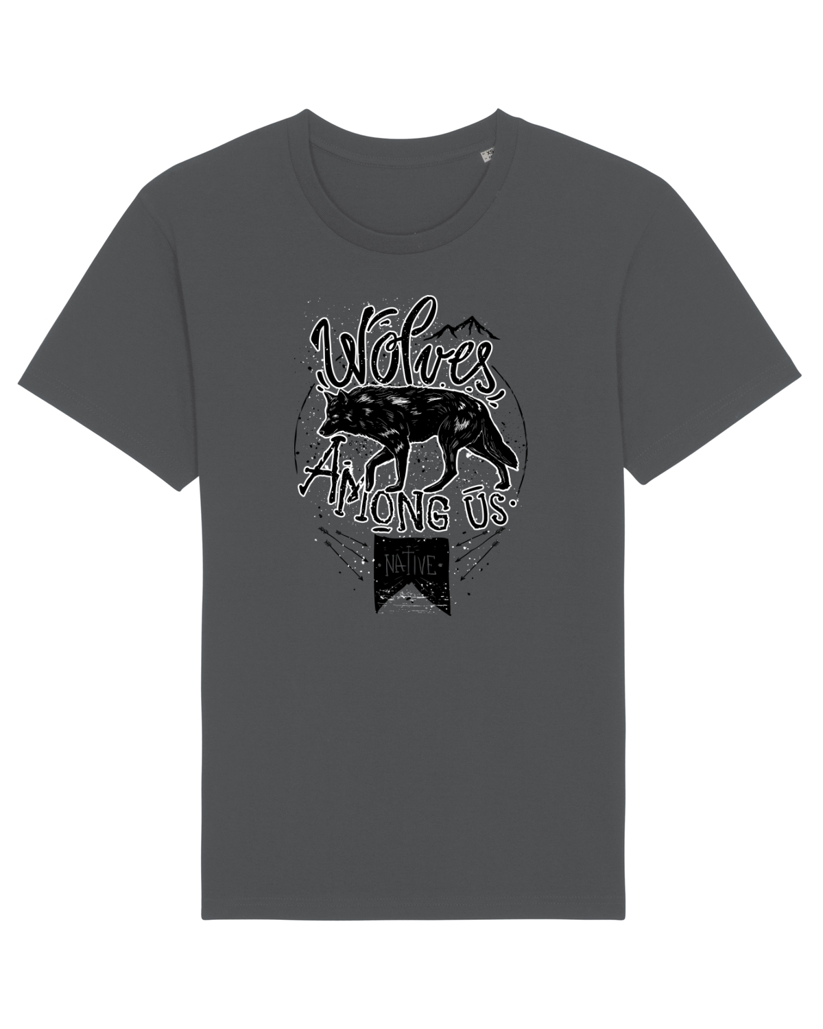 Tricou mânecă scurtă Unisex Rocker Anthracite