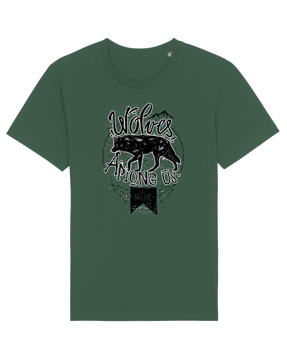 Tricou mânecă scurtă Unisex Rocker Bottle Green
