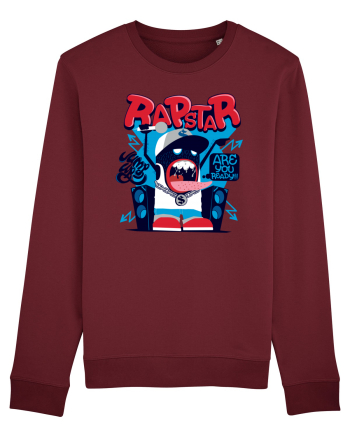 Rapstar Monster Cartoon Burgundy