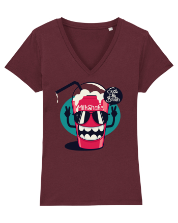 Milkshake Cartoon Burgundy