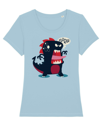 Dinosaur Cartoon Sky Blue