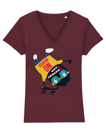 No Brakes Cartoon Burgundy