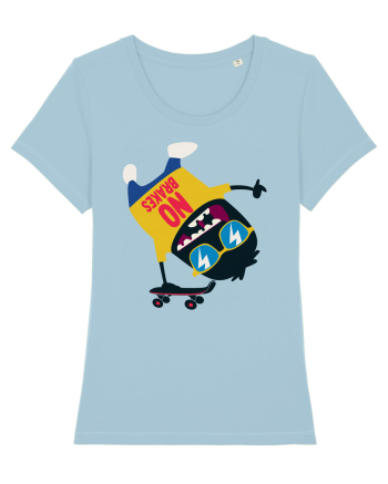 No Brakes Cartoon Sky Blue