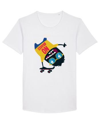 No Brakes Cartoon White