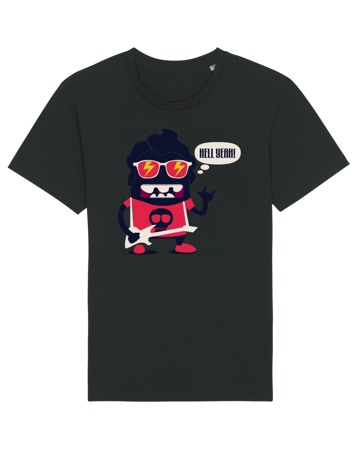 Tricou mânecă scurtă Unisex Rocker Black