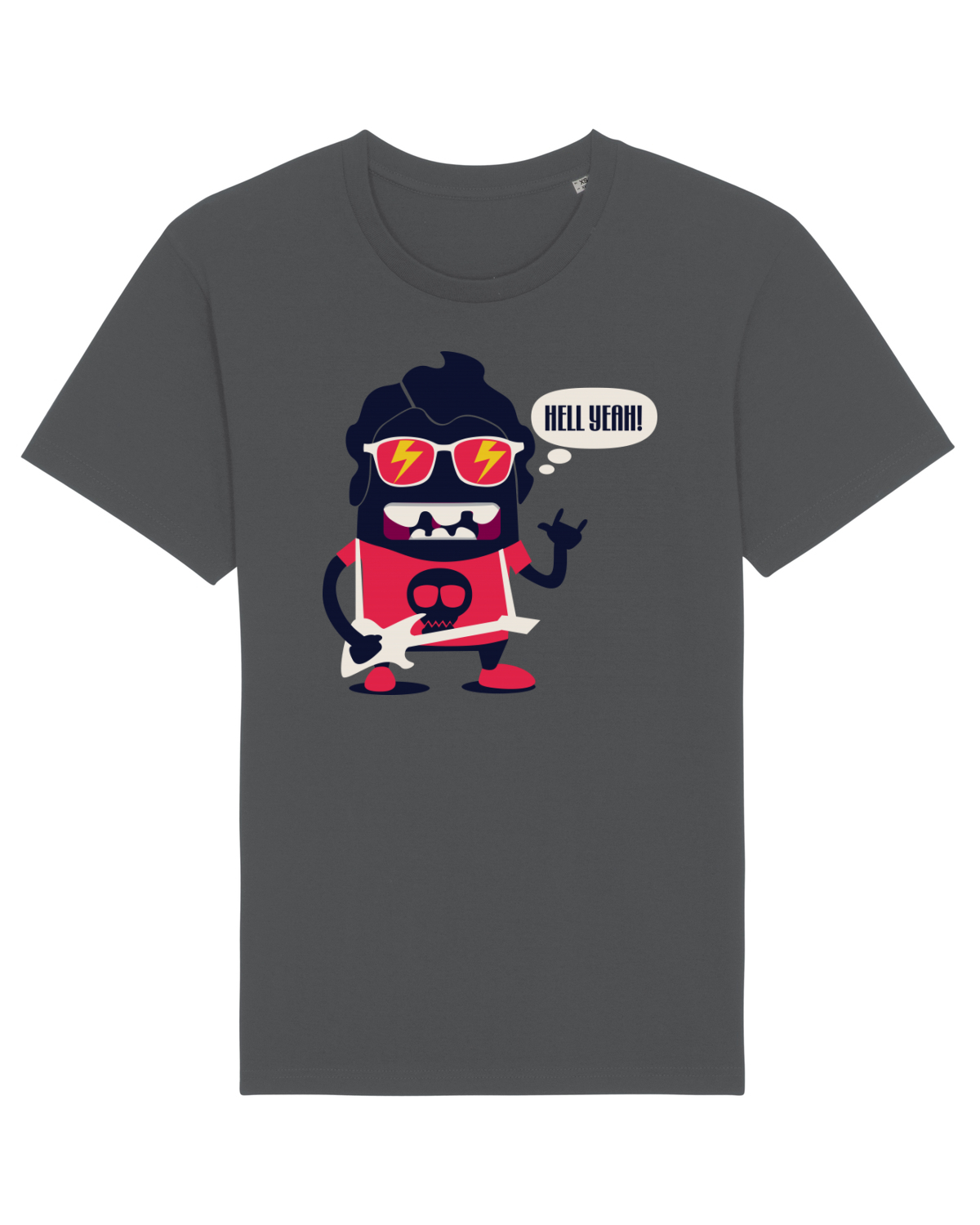 Tricou mânecă scurtă Unisex Rocker Anthracite