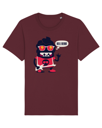 Hell Yeah Cartoon Burgundy