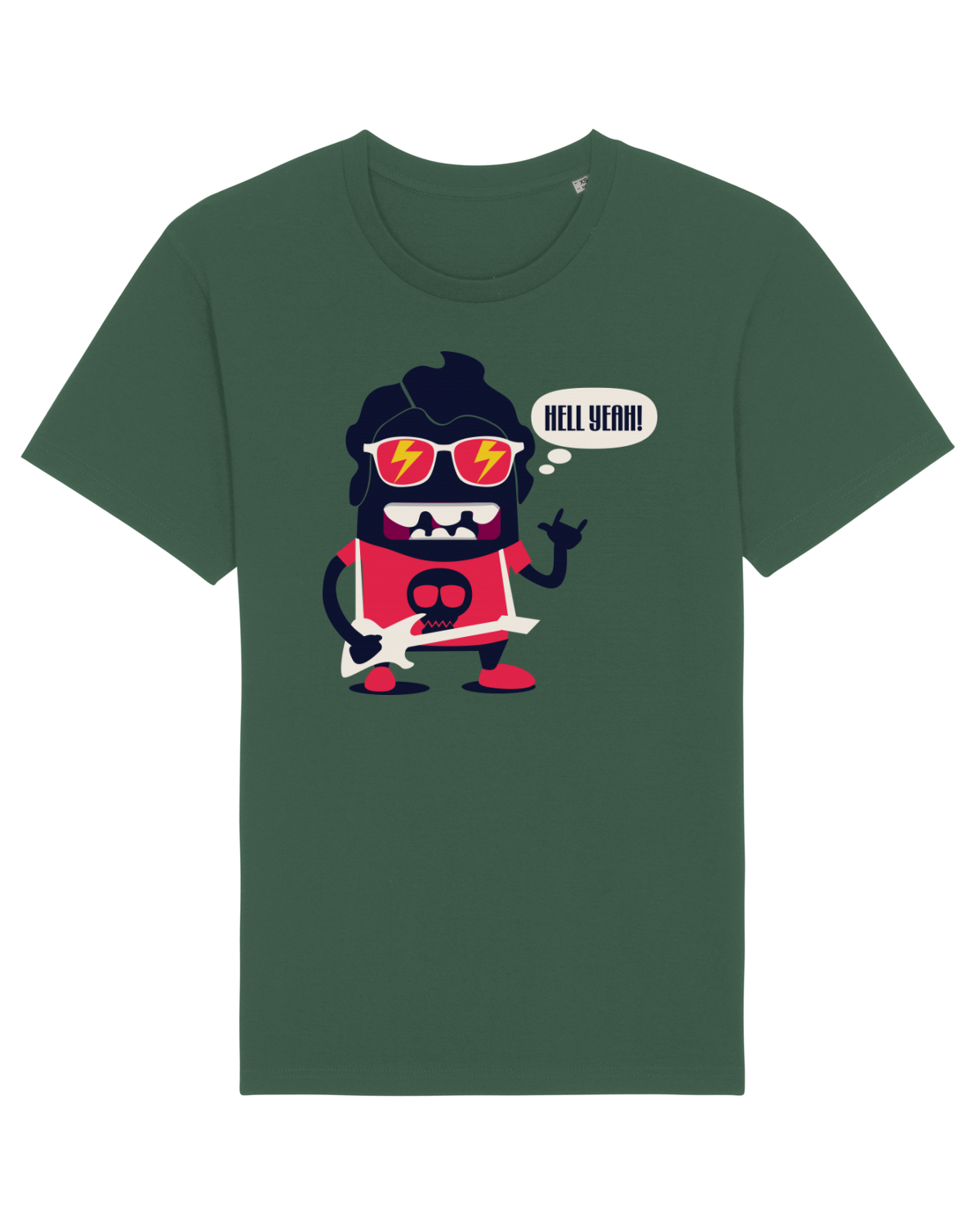 Tricou mânecă scurtă Unisex Rocker Bottle Green