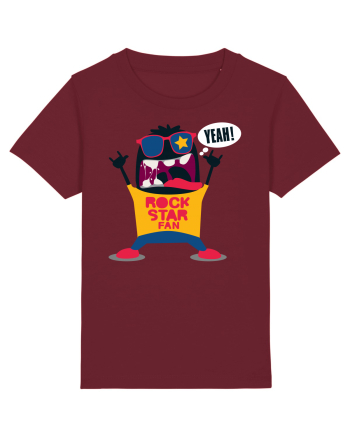 Rock Star Fan Cartoon Burgundy