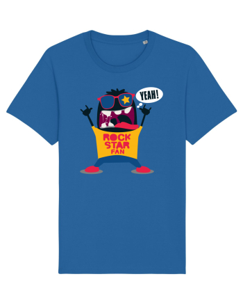 Rock Star Fan Cartoon Royal Blue