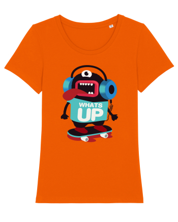 Whats Up Cartoon Bright Orange