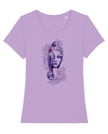 Femeie cu Pană Floral Lavender Dawn