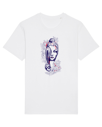 Femeie cu Pană Floral White