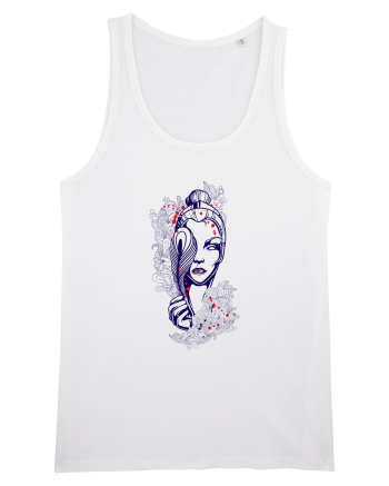 Femeie cu Pană Floral White