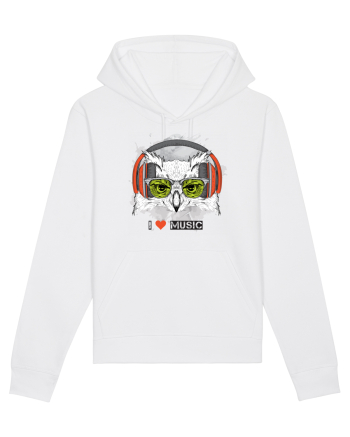 Owl Hipster Headphones White