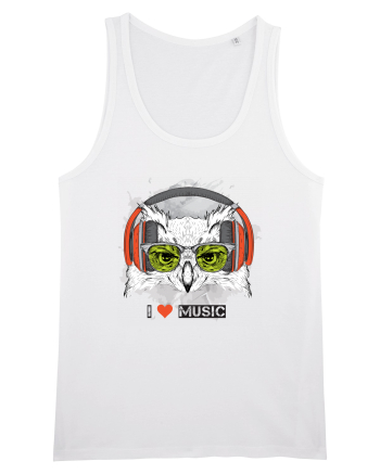 Owl Hipster Headphones White