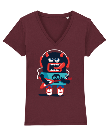 Rocker Cartoon Monster Burgundy