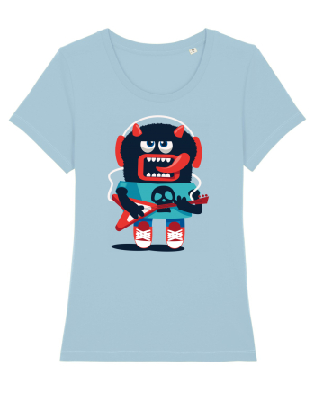 Rocker Cartoon Monster Sky Blue