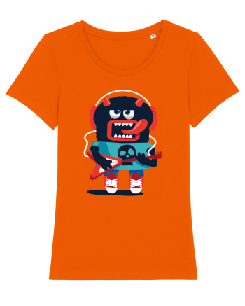 Rocker Cartoon Monster Bright Orange