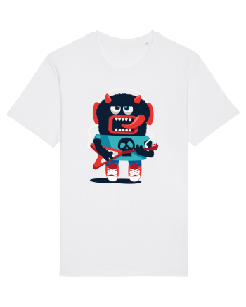 Rocker Cartoon Monster White