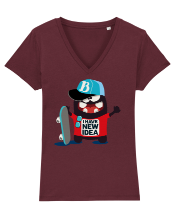 I have No Idea Cartoon Burgundy