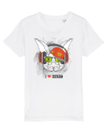 Rabbit Hipster Headphones Tricou mânecă scurtă  Copii Mini Creator
