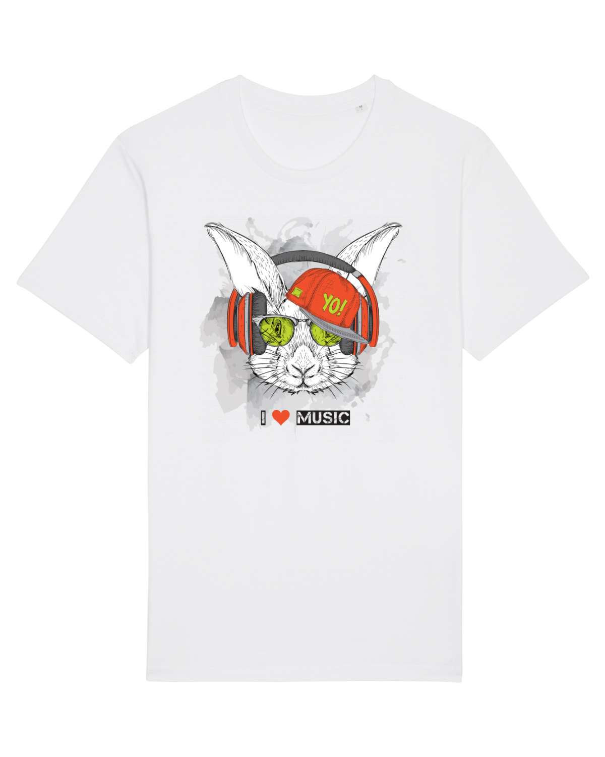 Tricou mânecă scurtă Unisex Rocker White