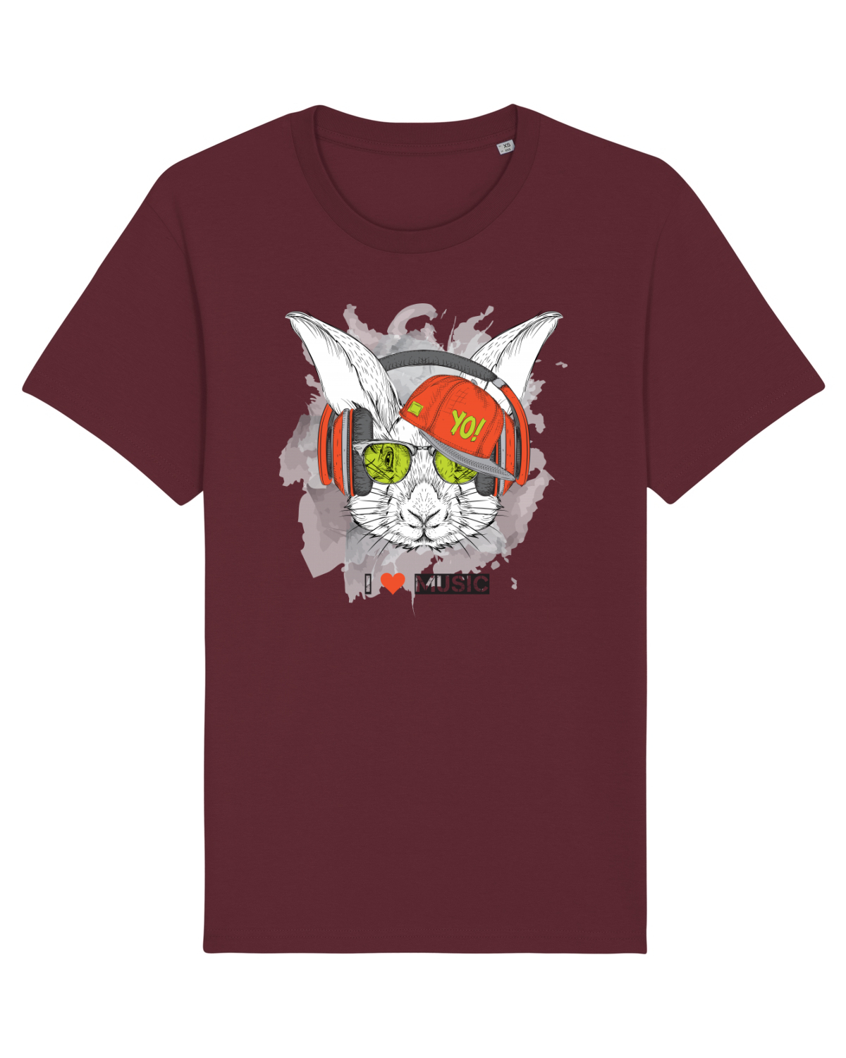 Tricou mânecă scurtă Unisex Rocker Burgundy