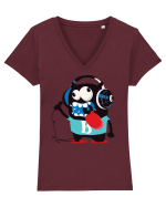 Headphones Crazy Monster Tricou mânecă scurtă guler V Damă Evoker