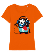 Headphones Crazy Monster Tricou mânecă scurtă guler larg fitted Damă Expresser