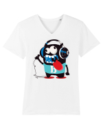 Headphones Crazy Monster Tricou mânecă scurtă guler V Bărbat Presenter